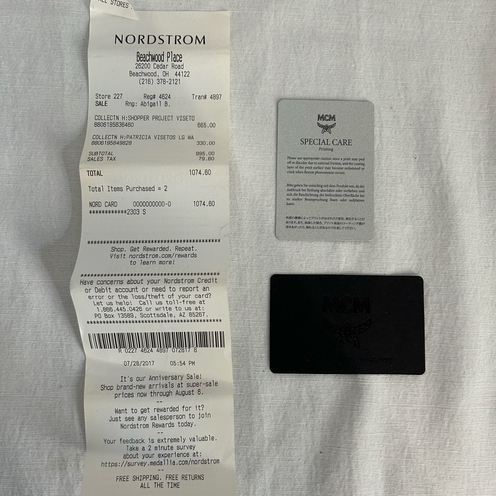 MCM Black Logo Leather Continental Wallet with Silver-Tone Lock (no chain) - Picture 6 of 6